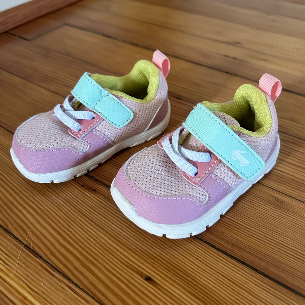 See Kai Run Pink and Aqua Toddler/Baby Sneakers